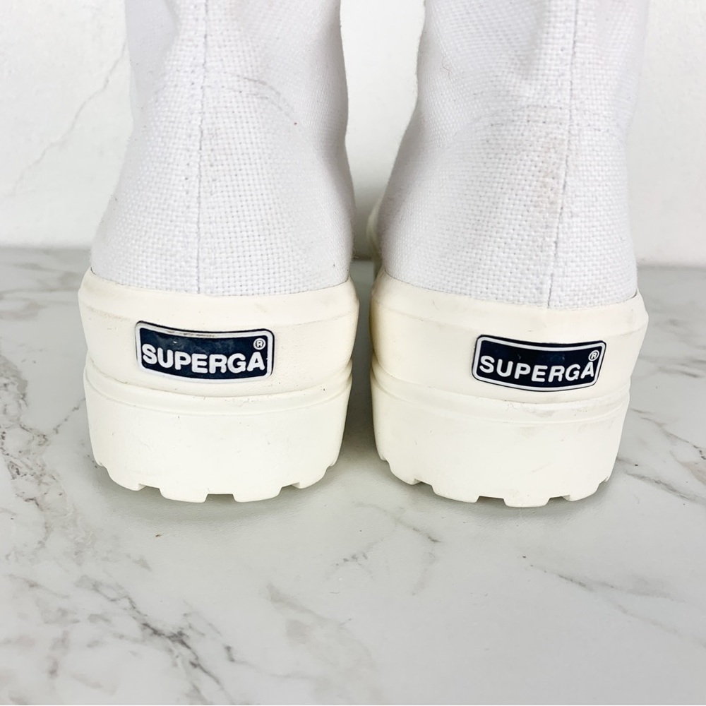 Superga 2341 Alpina High Top Sneakers with Gum Sole in White Sz 7 1/2 - Picture 10 of 16